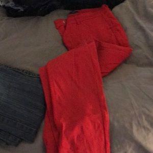 Red jeggings